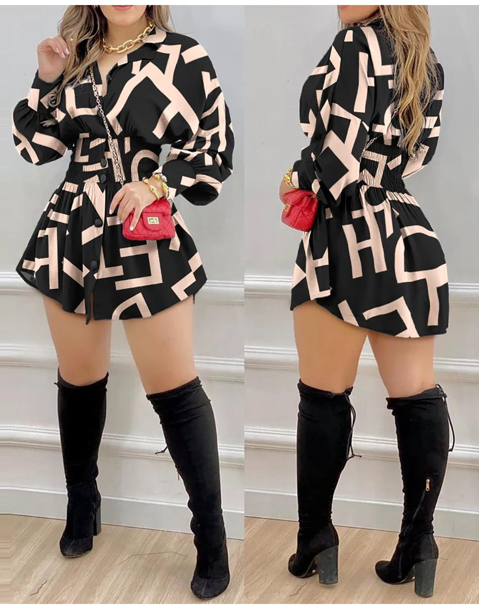 Sexy Long Sleeve Mini Dress