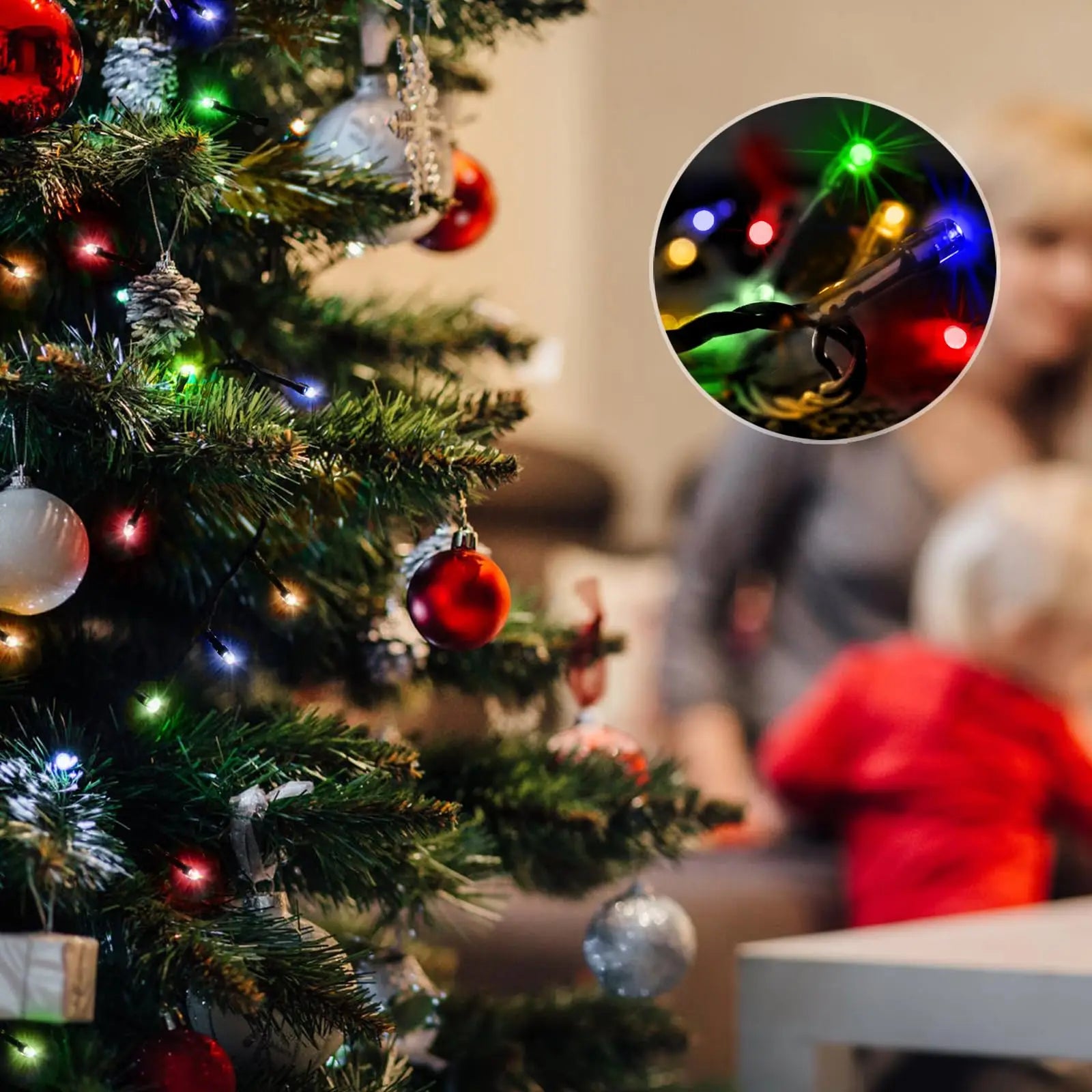 Solar Outdoor Christmas Fairy String Lights