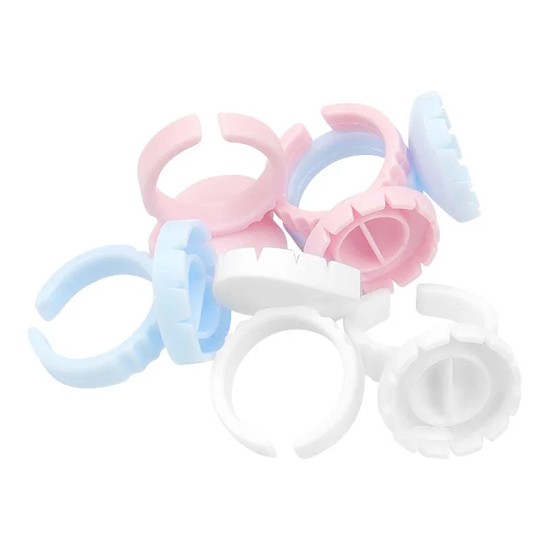 100Pcs/Bag Disposable Eyelash Extension Glue Ring