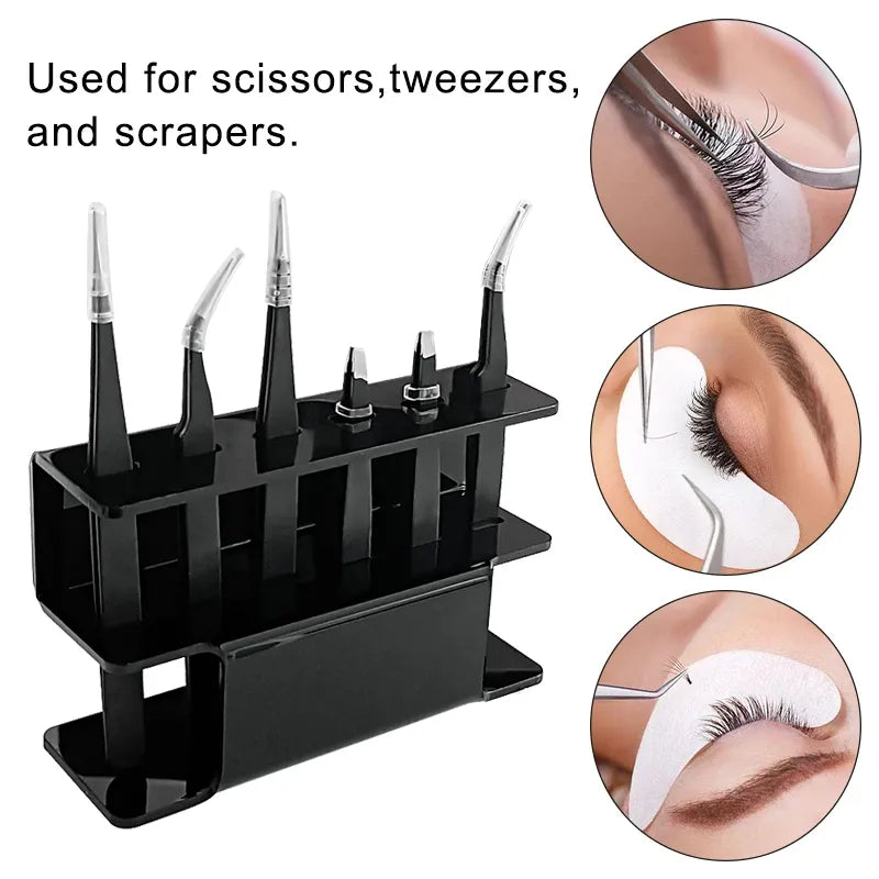 Acrylic Eyelash Tweezers Storage Holder Stand