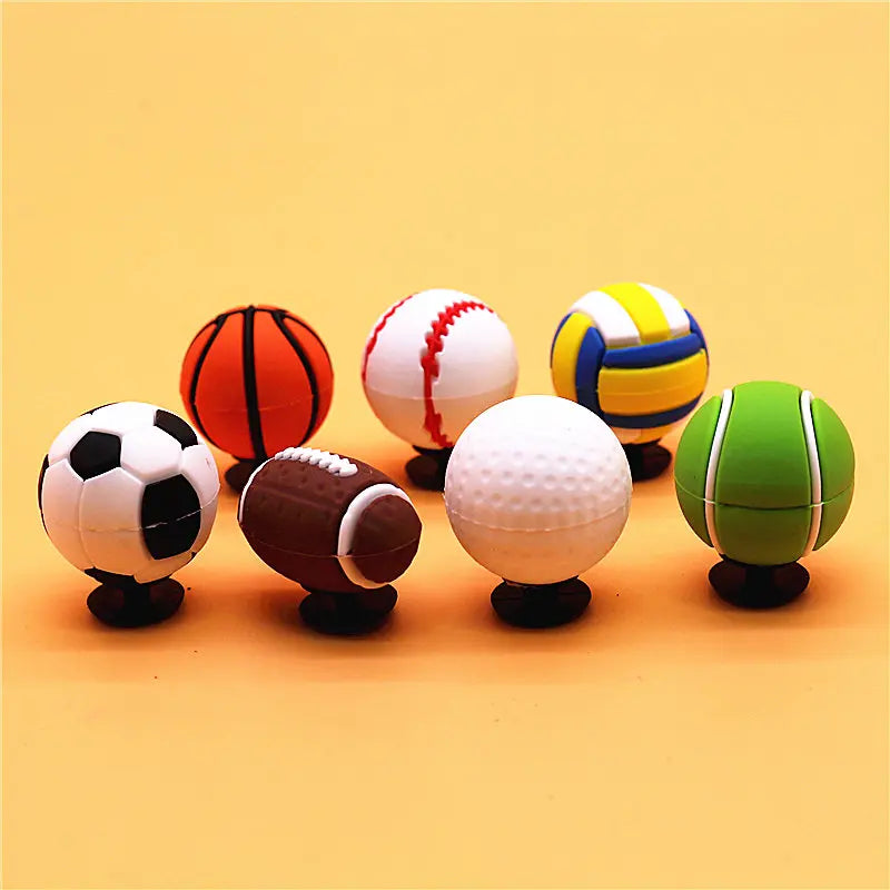 Realistic Mini 3D Ball PVC Shoe Charms