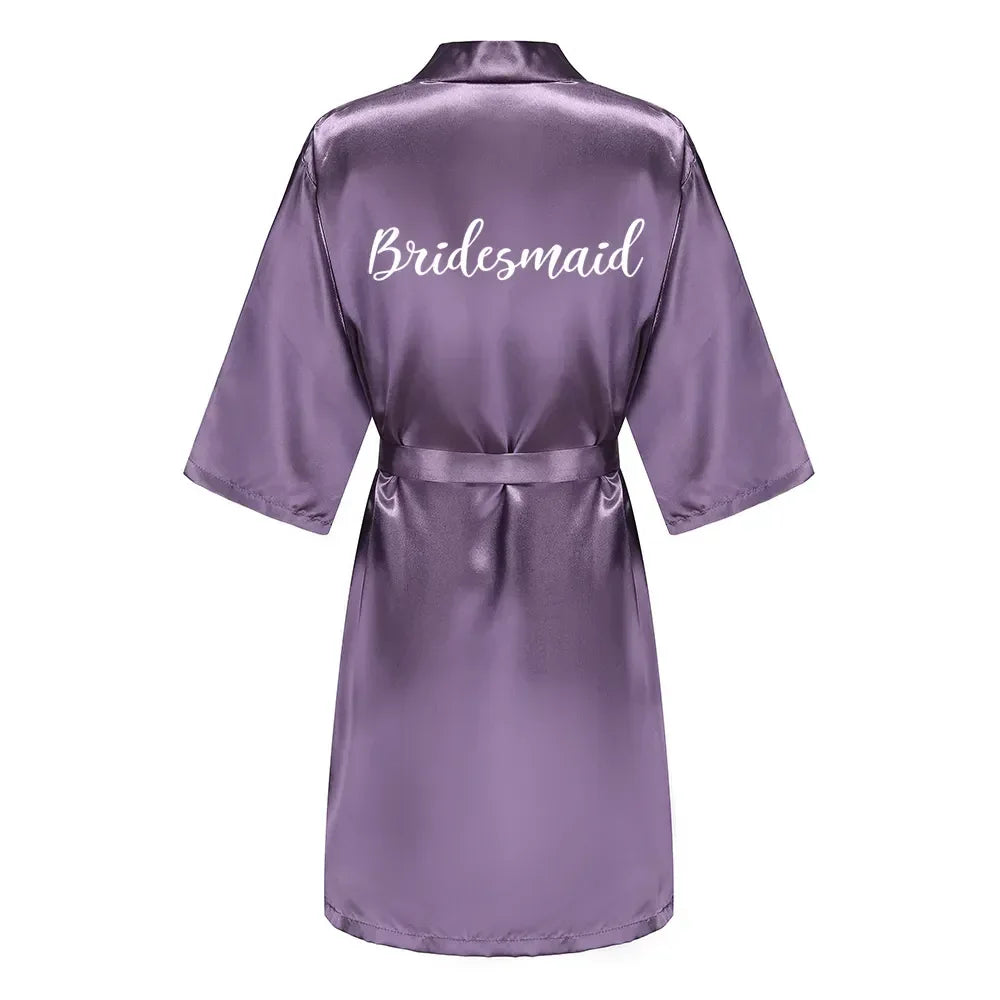 Mother Shower Gift Bridesmaid Wedding Short Robes As the photo show 7 / S