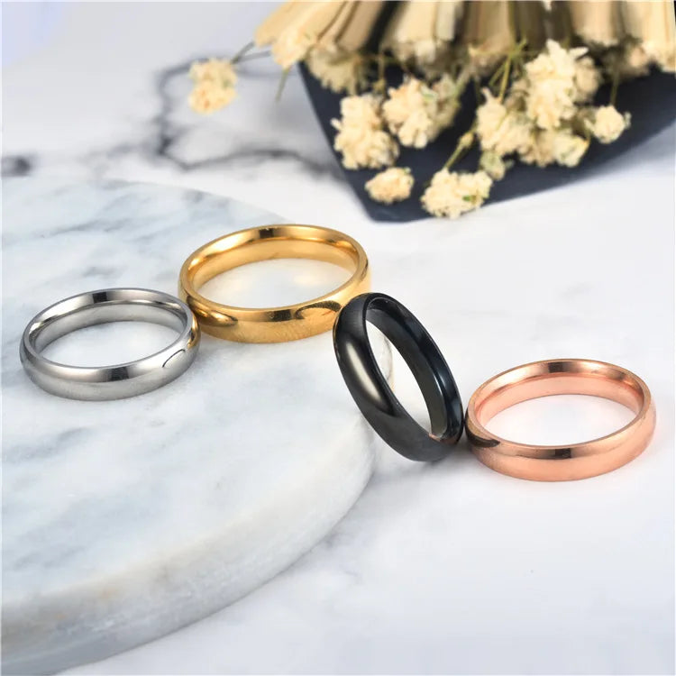 Classic 6mm Titanium Ring Hypoallergenic High Polish Unisex Wedding Band
