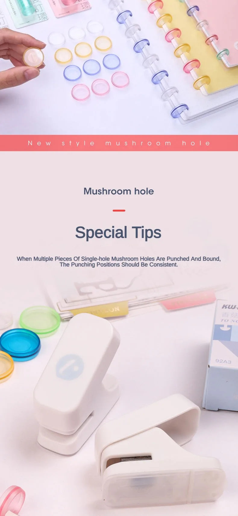 Mini 1 Hole Mushroom Hole Puncher