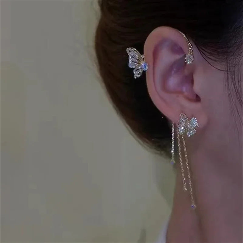 Ear Cuff Without Piercing Tassel Clip Earrings