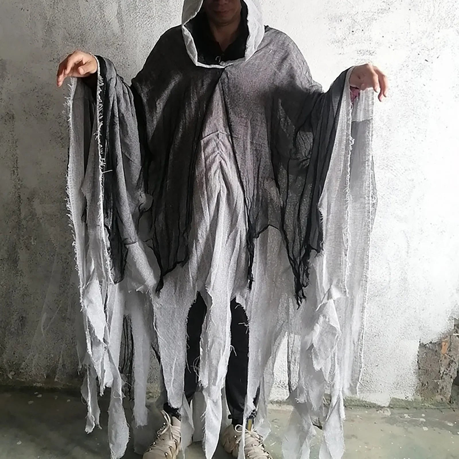 Unisex Halloween Ghost Dementor Hooded Cloak Costume