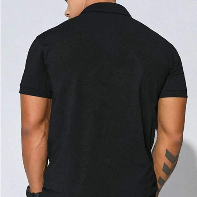 Summer New Sports Fitness Men Polo Shirt