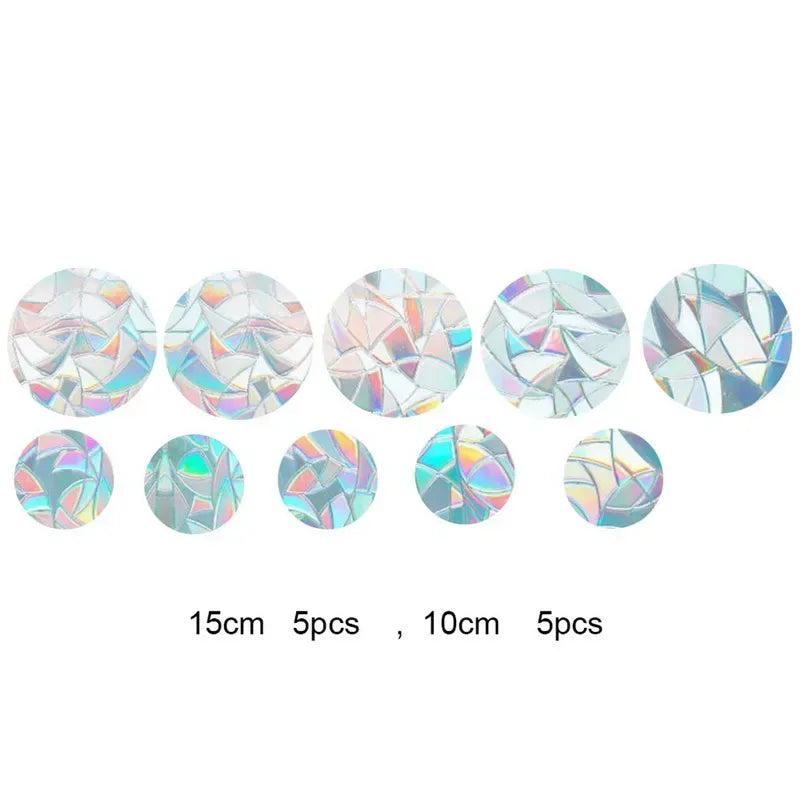 Rainbow Refraction Sticker Round 10pcs