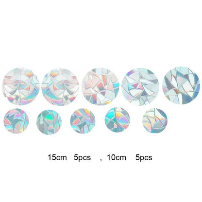 Rainbow Refraction Sticker Round 10pcs