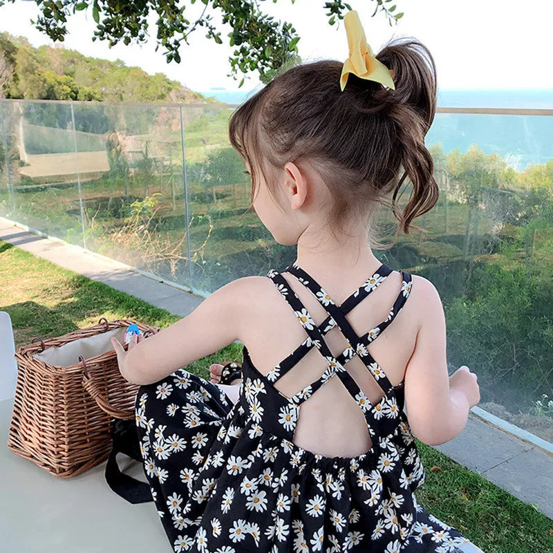 Black floral dress for Kids