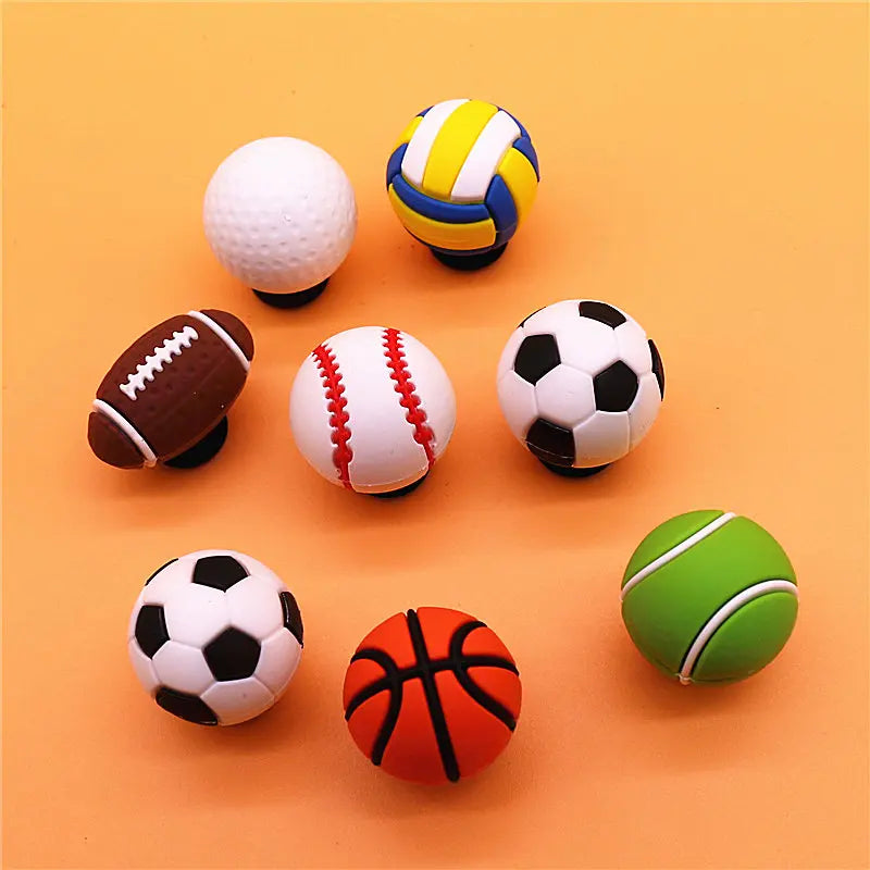 Realistic Mini 3D Ball PVC Shoe Charms