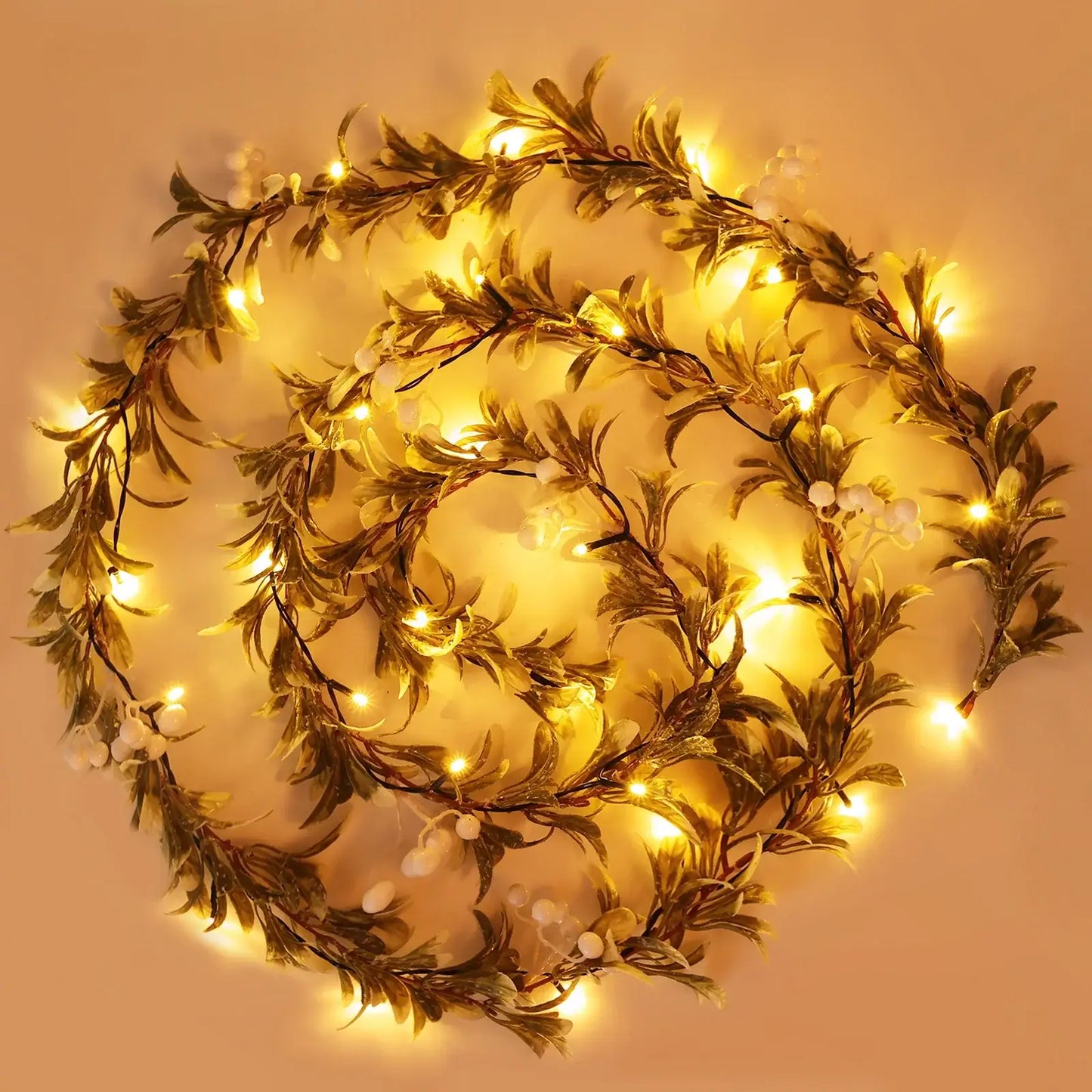 9.2ft Flocked Christmas Garland with Lights – Indoor & Outdoor Decor