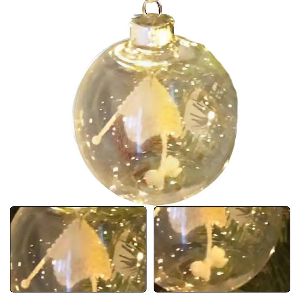 12CM Transparent Christmas Ball Ornaments