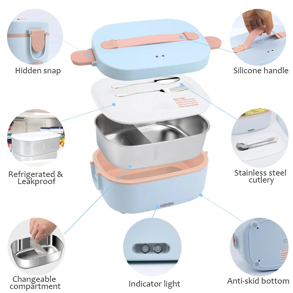 Portable Stainless Steel Liner Bento Lunchbox  Food Warmer