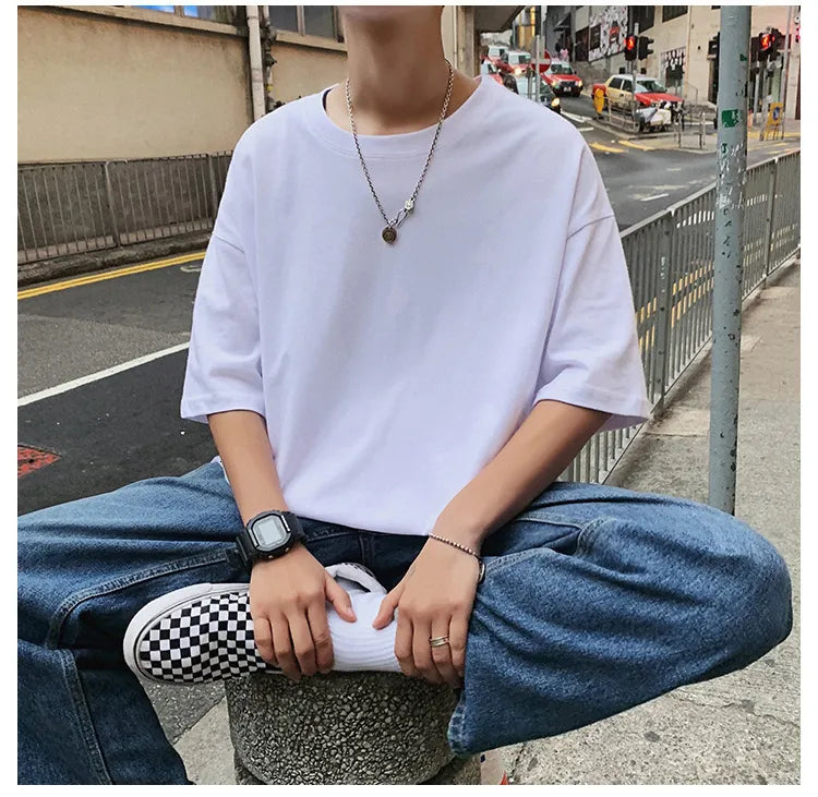 Men Oversized Basic T Shirt