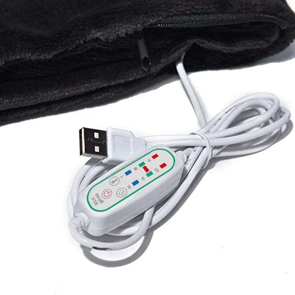 Electric Blanket Thickened USB Heating Shawl Pad Washable Warmer Blanket Winter Office Shawl Warm Blanket