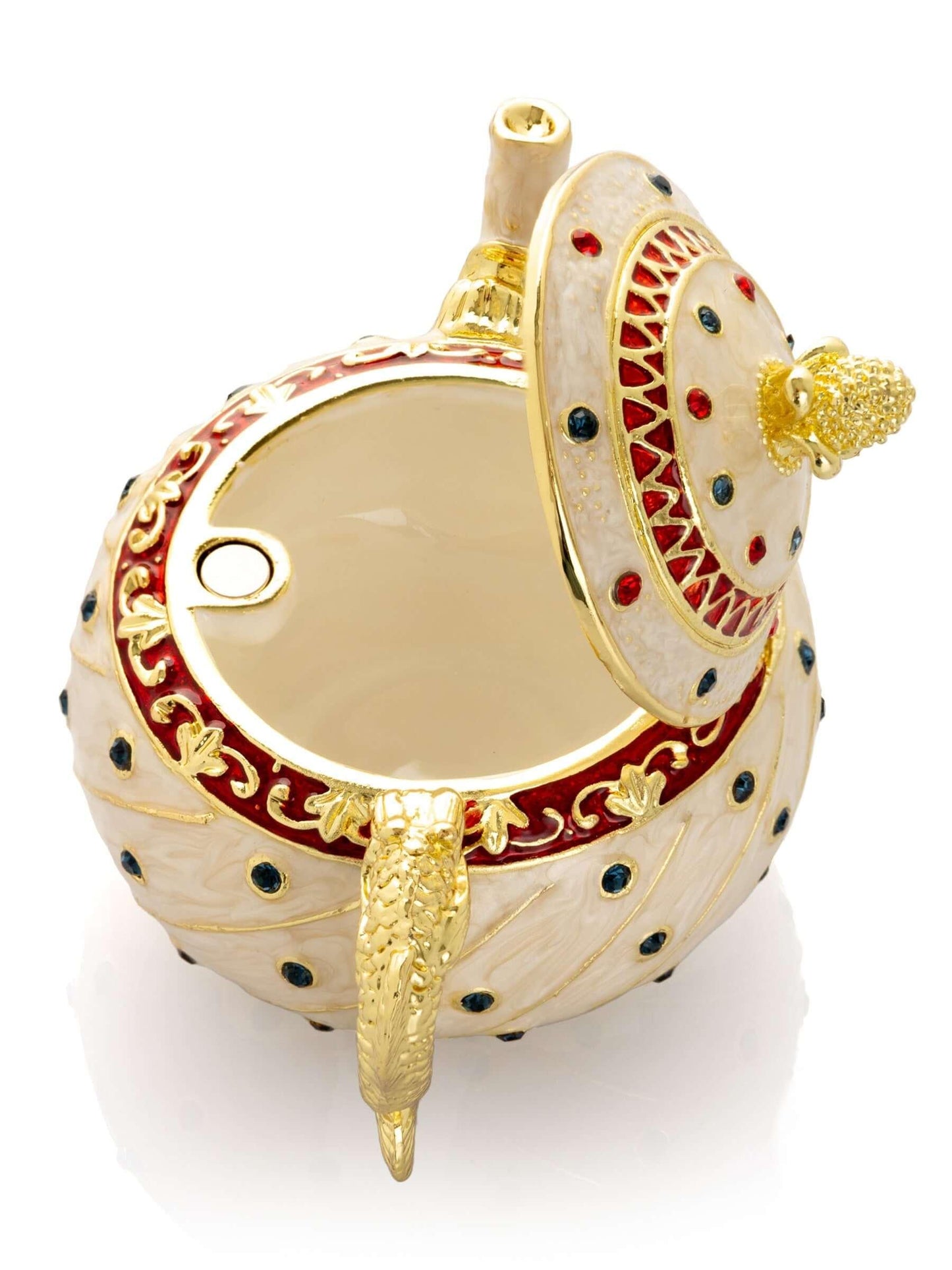 White with Colorful Dots Teapot Default Title