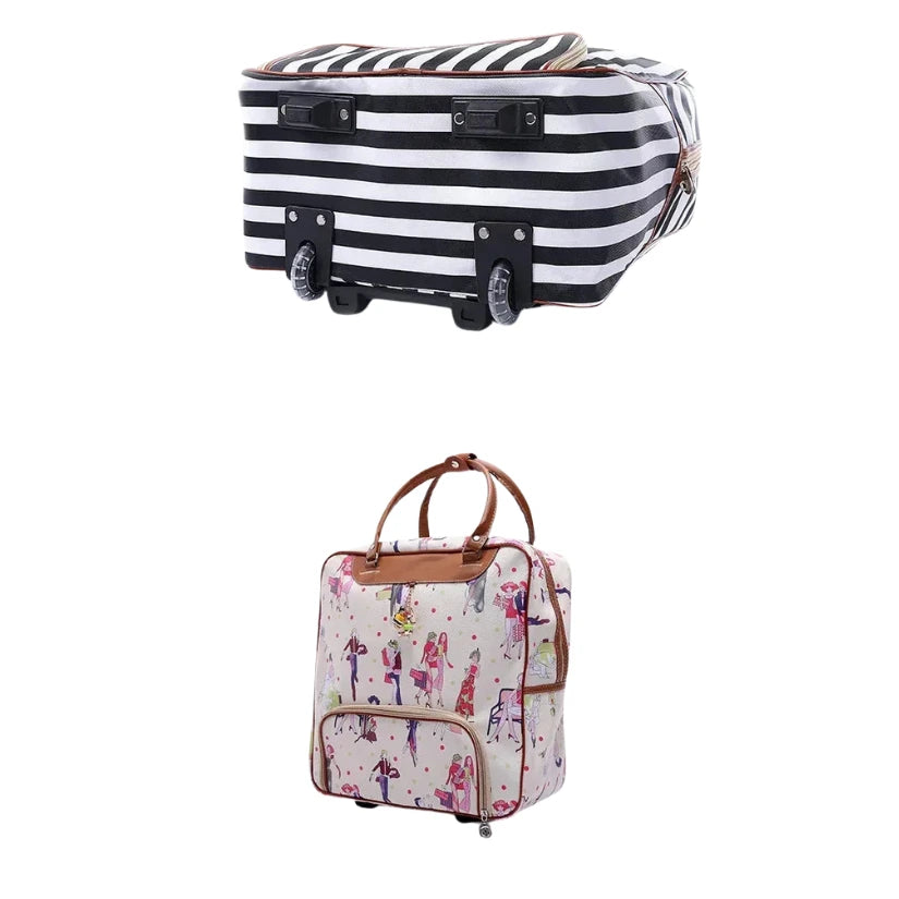 Travel Rolling Luggage Retro girl Suitcase Bag