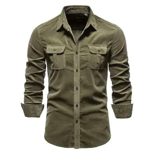 Men's Business Casual Corduroy Shirt Zendrop