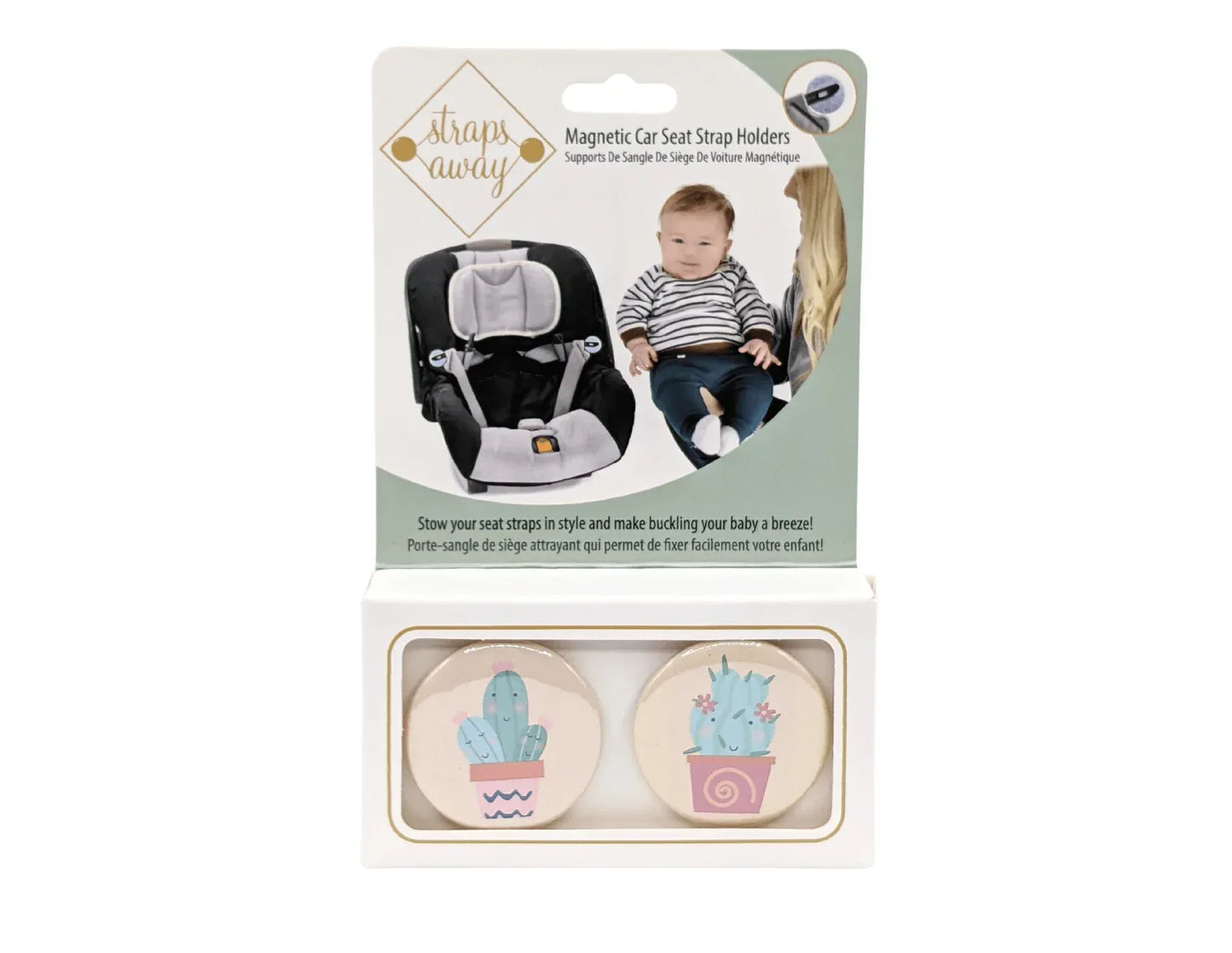 Cactus Party two car seat magnetic buttons us