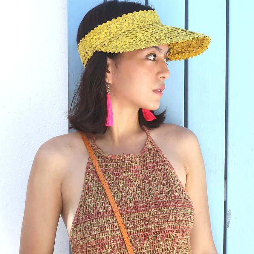 Palm Visor Hat In Turmeric Yellow Turmeric Yellow