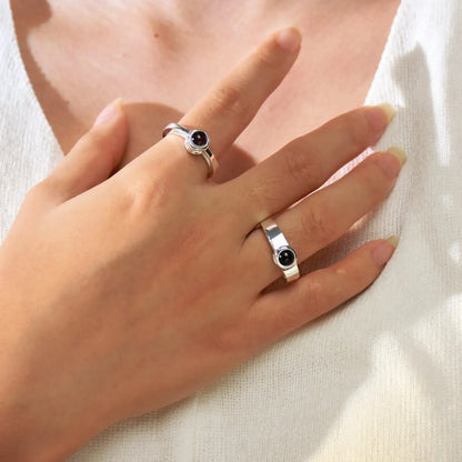 Valentines Day Custom Photo Projection Ring Colorful Picture Inside Jewelry for couple Minx
