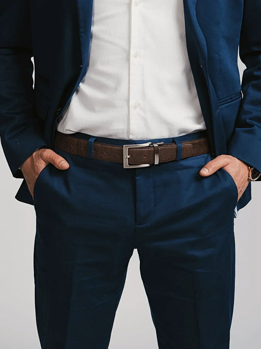Cork Reversible Men's Belt (Brown/Black) 110 cm / 40 in