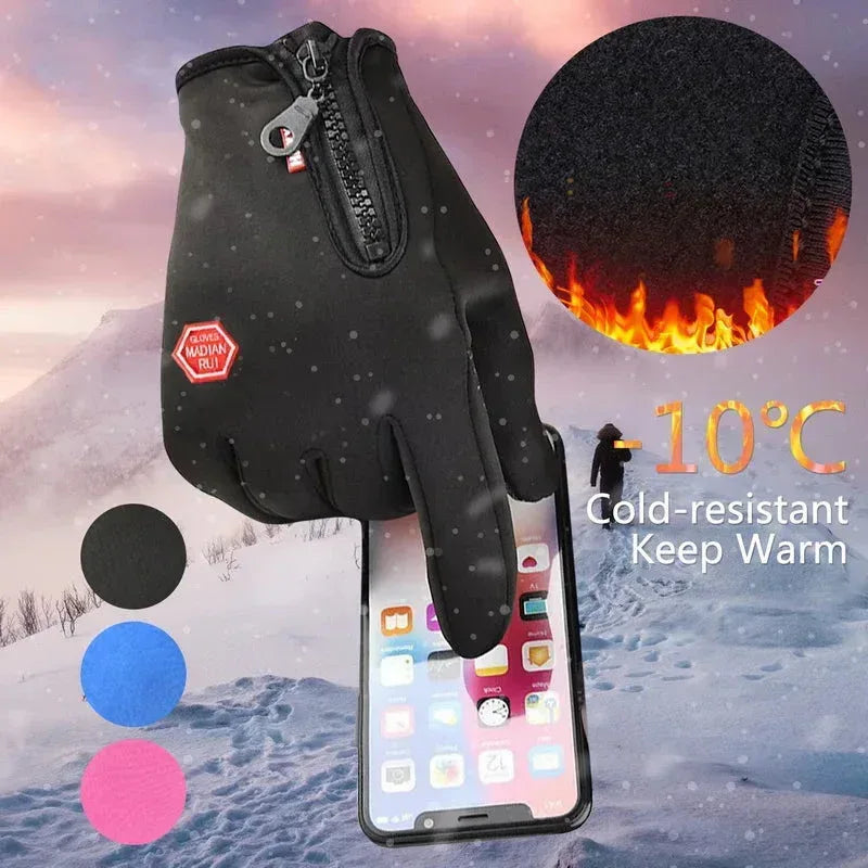 Waterproof Winter Gloves for Men Women style1-pink / M