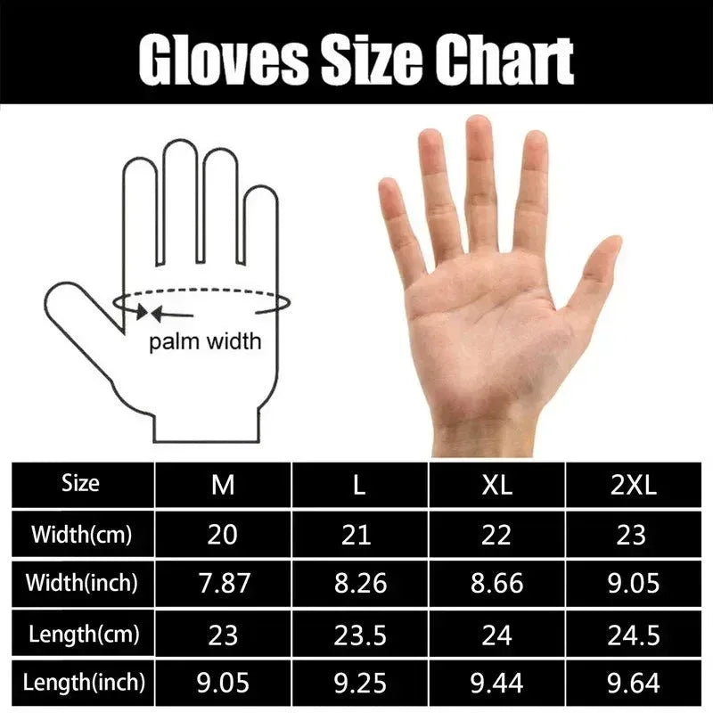 Waterproof Winter Gloves for Men Women size chart