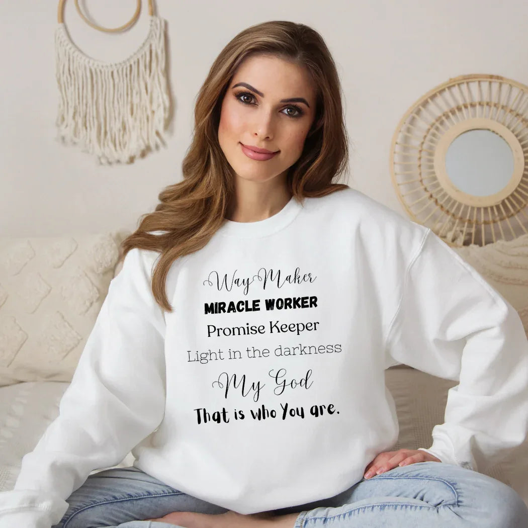 Way Maker Christian Crewneck Sweatshirt 2XL