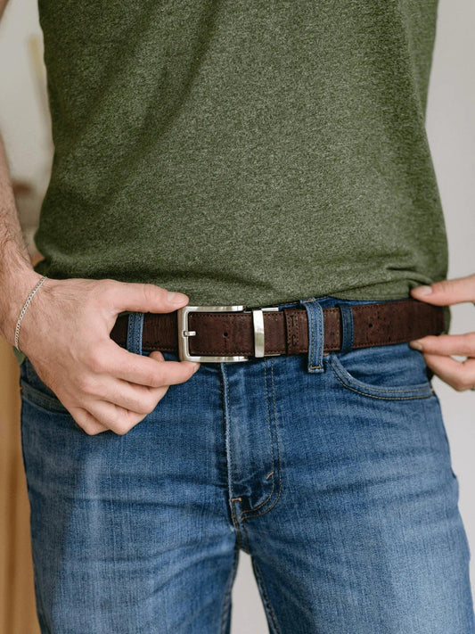 Cork Reversible Men's Belt (Brown/Navy) 110 CM / 40 IN