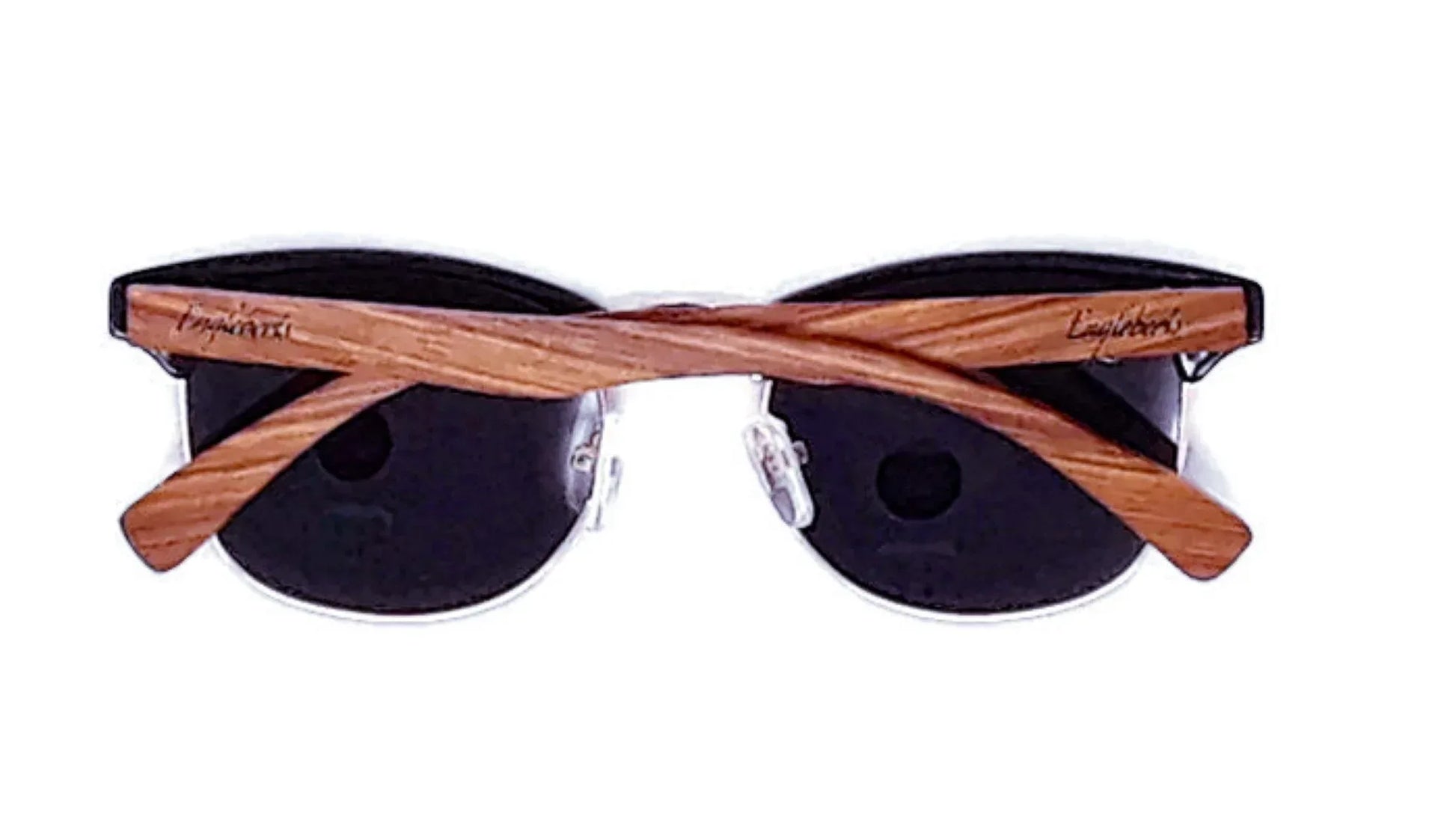 Real Walnut Wood Club Style Sunglasses, Polarized Lenses Default Title