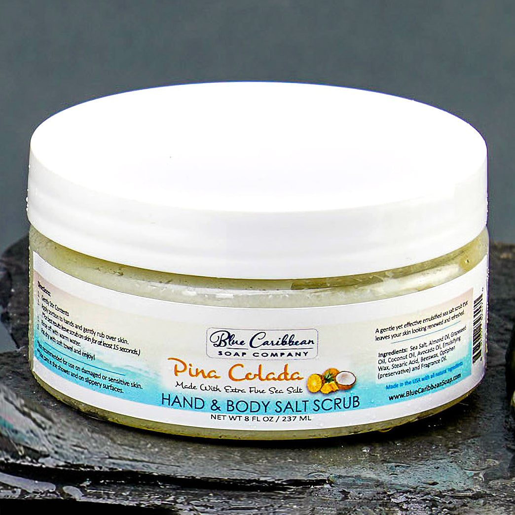 Blue Caribbean Scrub, 8 oz-Pina Colada