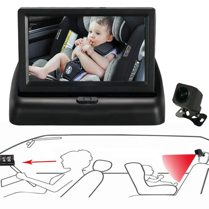 BabyGuard HD Car Monitor with Adjustable Camera Black / CLT 509 1