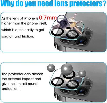 Camera Lens HD Tempered Glass Protector for iPhone 12 Pro Max 6.7 Default Title