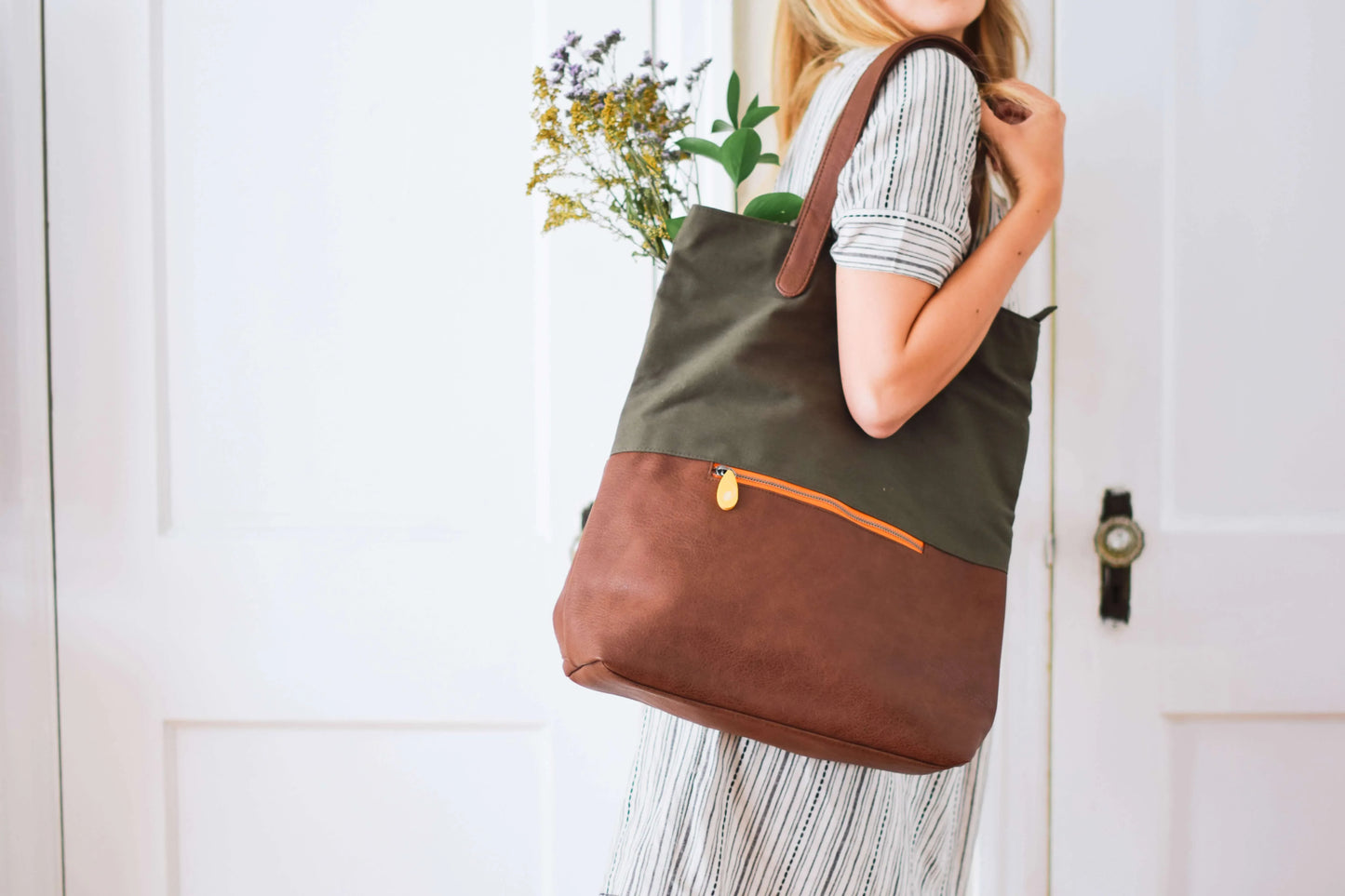 Greenpoint Convertible Backpack Purse Brown Tweed/Maple