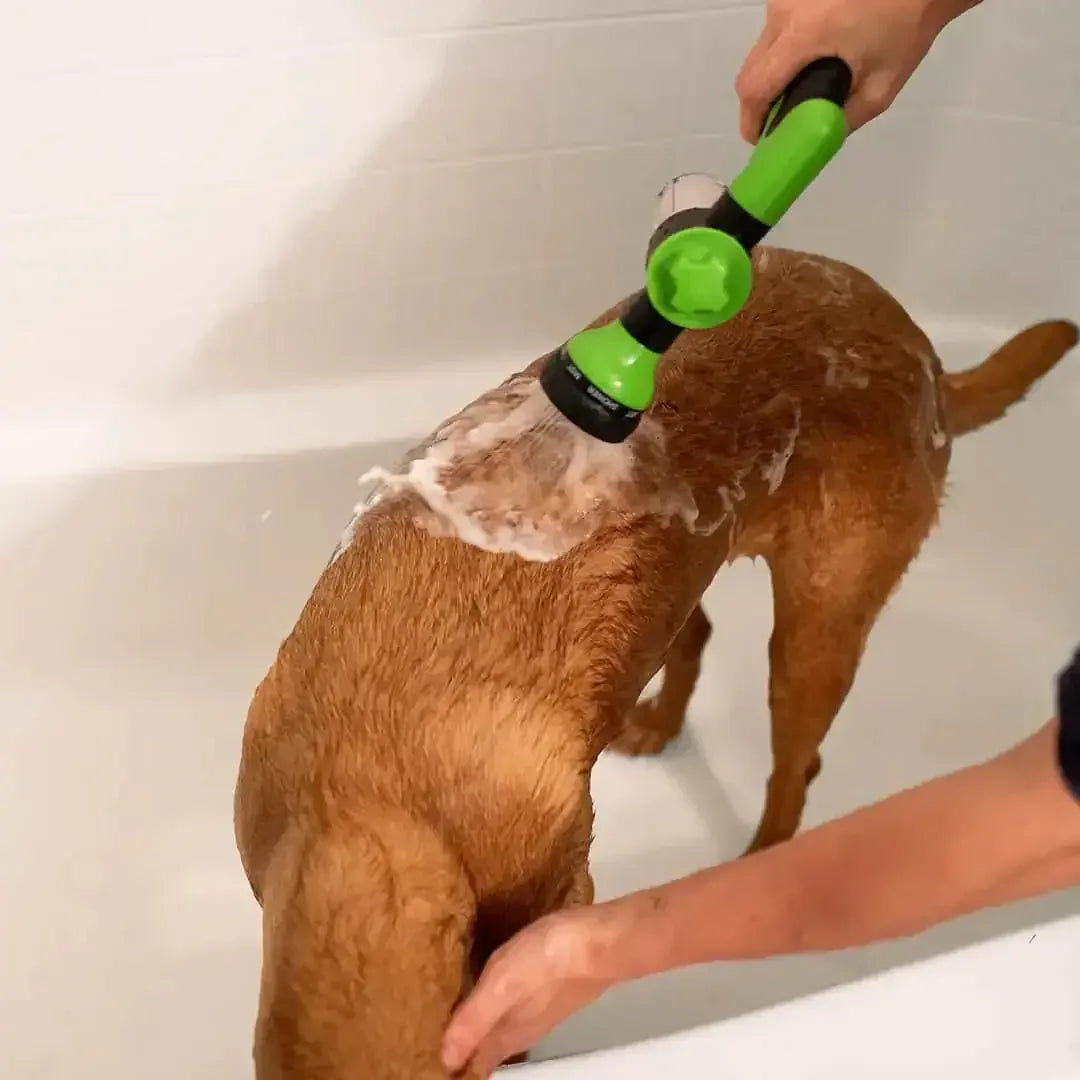 Dog Shower Jet Attachment Green / 10.51 x 5 x 7.87 inches