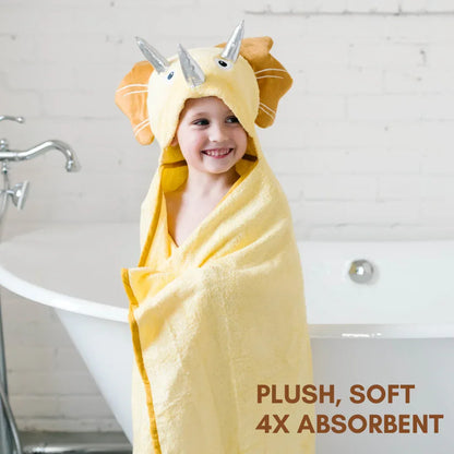 Toddler Hooded Towel Yellow Dinosaur Default Title
