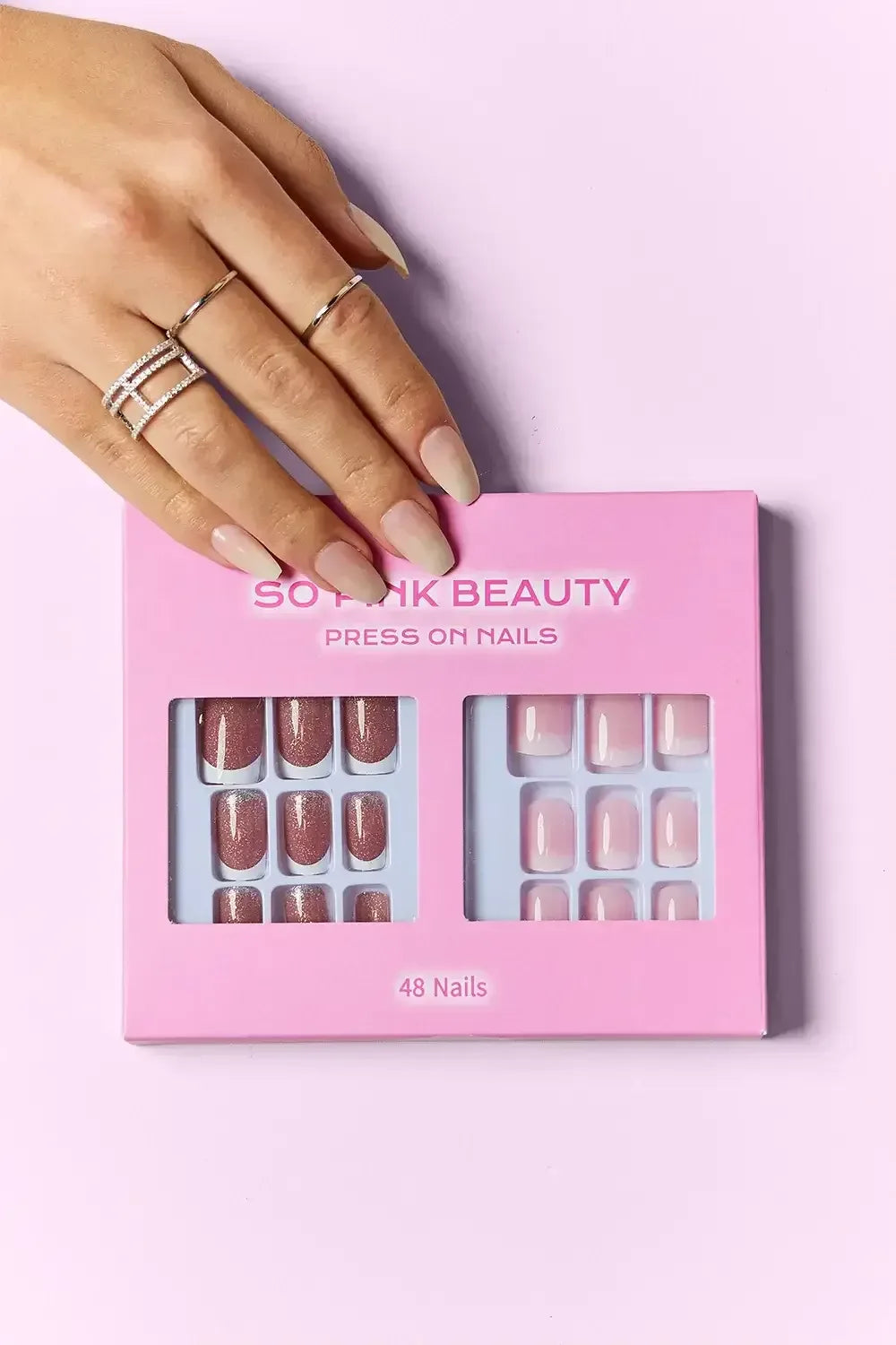 SO PINK BEAUTY Press On Nails 2 Packs Aurora / One Size