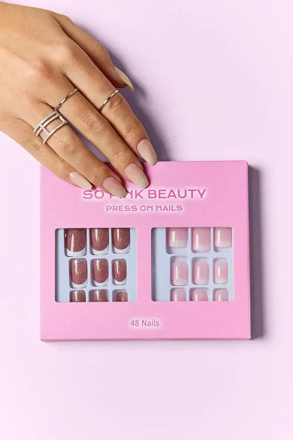 SO PINK BEAUTY Press On Nails 2 Packs Aurora / One Size