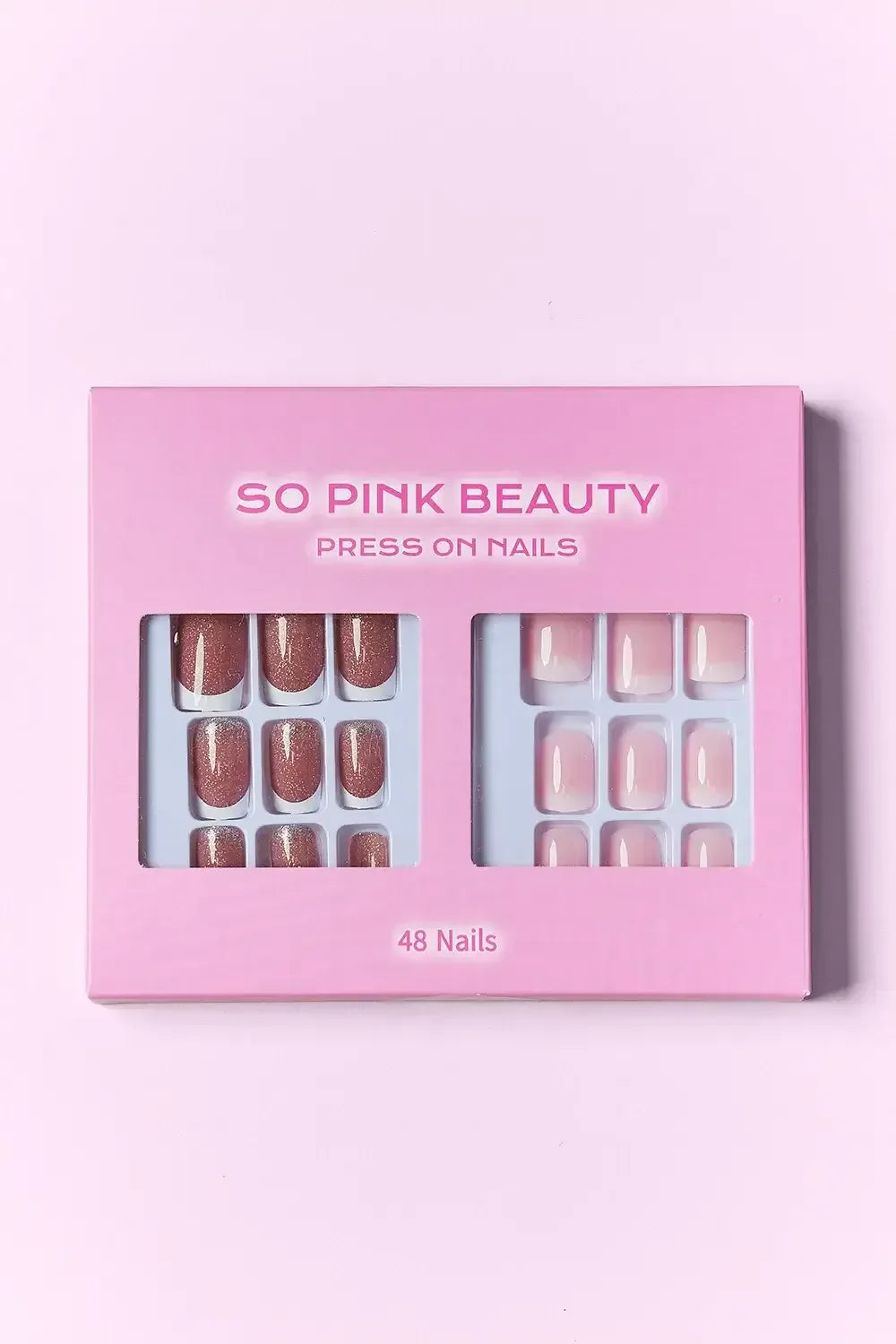 SO PINK BEAUTY Press On Nails 2 Packs Polished Petals / One Size
