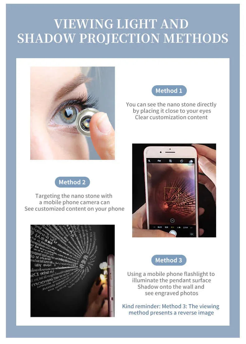 Couple bracelet with 100 different voices I love you engraved high-definition color photo projection bracelet eprolo