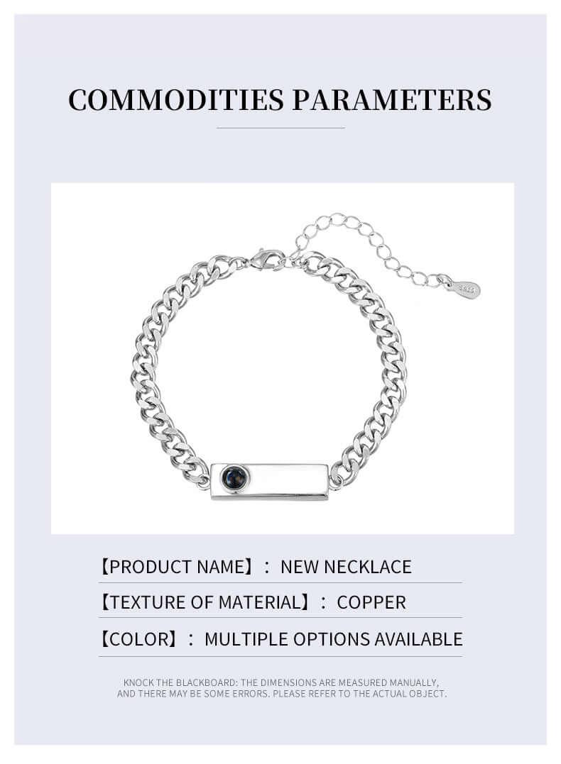 Couple bracelet with 100 different voices I love you engraved high-definition color photo projection bracelet eprolo