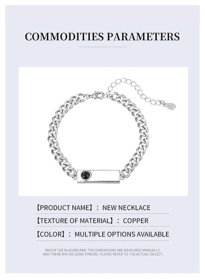 Couple bracelet with 100 different voices I love you engraved high-definition color photo projection bracelet eprolo