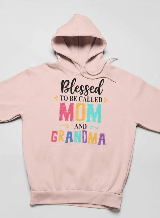 Blessed To Be Called Mom and Grandma Hoodie XXX-Large / Pink