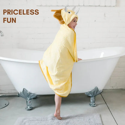 Toddler Hooded Towel Yellow Dinosaur Default Title