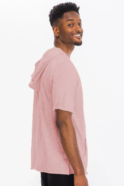TERRY SHORT SLEEVE HOODED SHIRT 3055 M