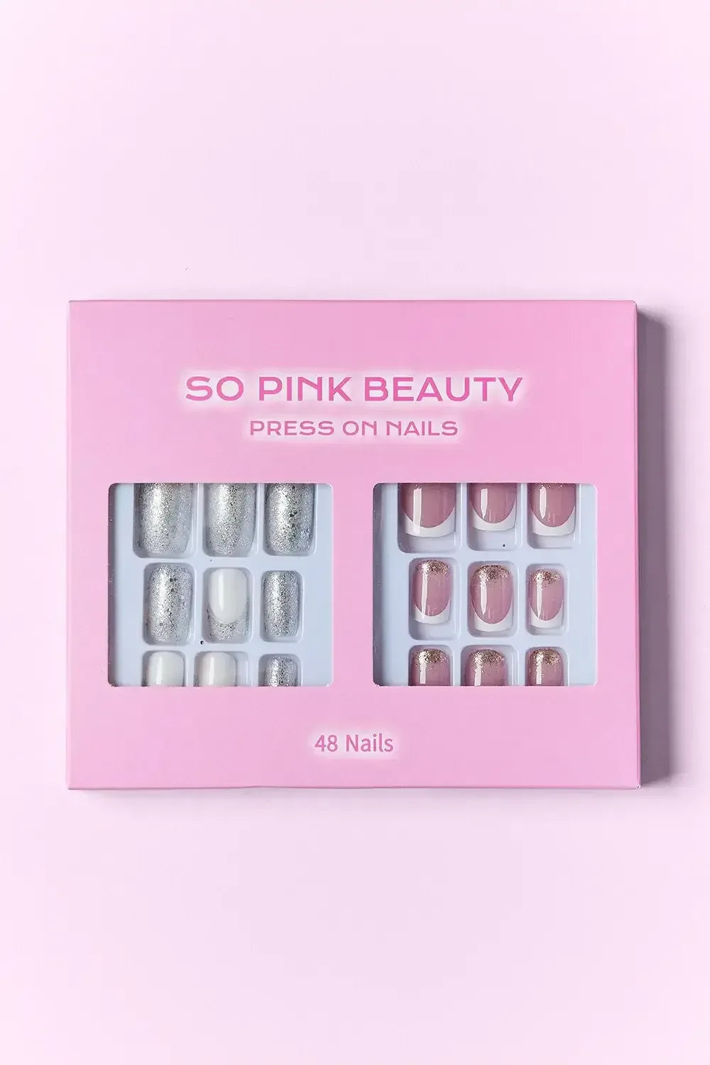 SO PINK BEAUTY Press On Nails 2 Packs Polished Petals / One Size