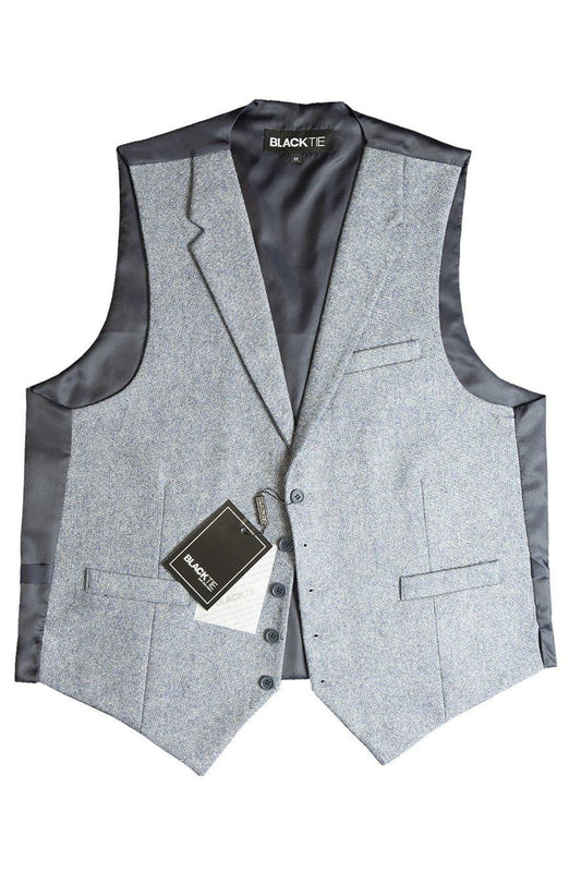 "Camdyn" Tweed Vest Black & White / 5XL-Long