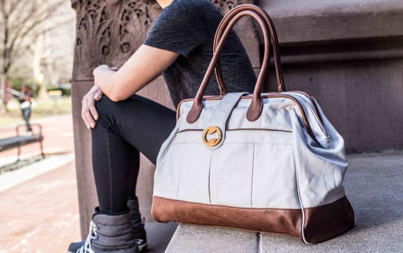 Cassia Weekender Bag Cassia Canvas Weekender Bag - Stone Gray